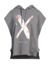 Armani Exchange Woman Sweatshirt Grey Size L Cotton, Polyester In Grey