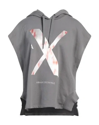 Armani Exchange Woman Sweatshirt Grey Size L Cotton, Polyester