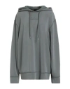 Armani Exchange Woman Sweatshirt Grey Size Xxl Modal, Polyester, Elastane