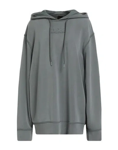Armani Exchange Woman Sweatshirt Grey Size Xxl Modal, Polyester, Elastane