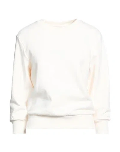Armani Exchange Woman Sweatshirt Ivory Size L Cotton In White