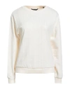 Armani Exchange Woman Sweatshirt Ivory Size M Cotton, Polyester In Multi