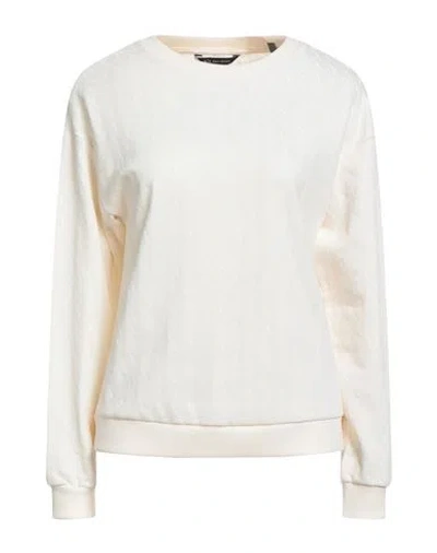 Armani Exchange Woman Sweatshirt Ivory Size M Cotton, Polyester In Multi