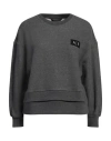 Armani Exchange Woman Sweatshirt Lead Size M Cotton, Polyester In Grey
