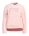 Armani Exchange Woman Sweatshirt Light Pink Size Xs Cotton, Polyester, Elastane