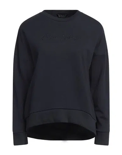 Armani Exchange Woman Sweatshirt Midnight Blue Size L Cotton, Polyester