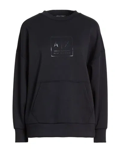 Armani Exchange Woman Sweatshirt Midnight Blue Size S Polyester, Viscose, Elastane In Multi