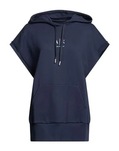 Armani Exchange Woman Sweatshirt Navy Size L Cotton In Blue