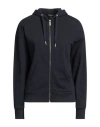 Armani Exchange Woman Sweatshirt Navy Size L Cotton, Polyester, Elastane