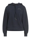 Armani Exchange Woman Sweatshirt Navy Size M Cotton, Elastane In Blue