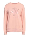Armani Exchange Woman Sweatshirt Pink Size L Cotton, Elastane In Pink