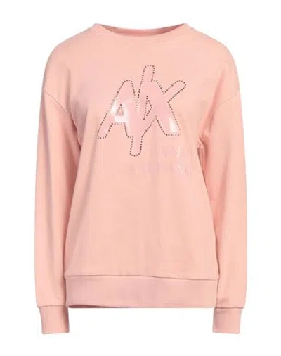 Armani Exchange Woman Sweatshirt Pink Size L Cotton, Elastane