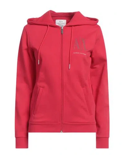 Armani Exchange Woman Sweatshirt Red Size L Cotton