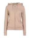 Armani Exchange Woman Sweatshirt Sand Size L Cotton, Elastane In Neutral