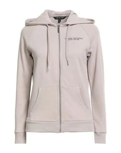 Armani Exchange Woman Sweatshirt Sand Size S Cotton, Polyester, Elastane In Neutral