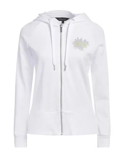 Armani Exchange Woman Sweatshirt White Size L Cotton, Elastane