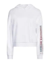 Armani Exchange Woman Sweatshirt White Size L Cotton, Polyester, Elastane