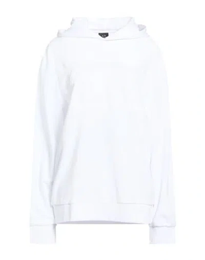 Armani Exchange Woman Sweatshirt White Size L Cotton, Polyester, Elastane