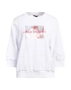 Armani Exchange Woman Sweatshirt White Size L Cotton, Polyester, Elastomultiester, Elastane In White