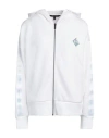 Armani Exchange Woman Sweatshirt White Size L Polyester, Modal, Elastane