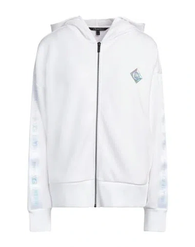 Armani Exchange Woman Sweatshirt White Size L Polyester, Modal, Elastane