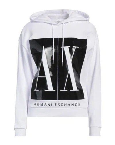 Armani Exchange Woman Sweatshirt White Size M Cotton