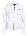 Armani Exchange Woman Sweatshirt White Size M Cotton, Polyester, Elastomultiester, Elastane In White