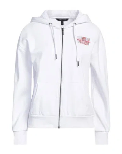 Armani Exchange Woman Sweatshirt White Size M Cotton, Polyester, Elastomultiester, Elastane