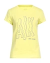 Armani Exchange Woman T-shirt Acid Green Size S Cotton, Elastane