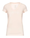 Armani Exchange Woman T-shirt Apricot Size Xl Pima Cotton In Neutral