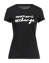 Armani Exchange Woman T-shirt Black Size L Cotton