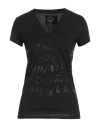 Armani Exchange Woman T-shirt Black Size L Cotton