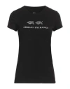 Armani Exchange Woman T-shirt Black Size L Cotton, Elastane