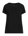 Armani Exchange Woman T-shirt Black Size M Cotton