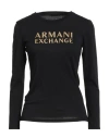 Armani Exchange Woman T-shirt Black Size M Cotton