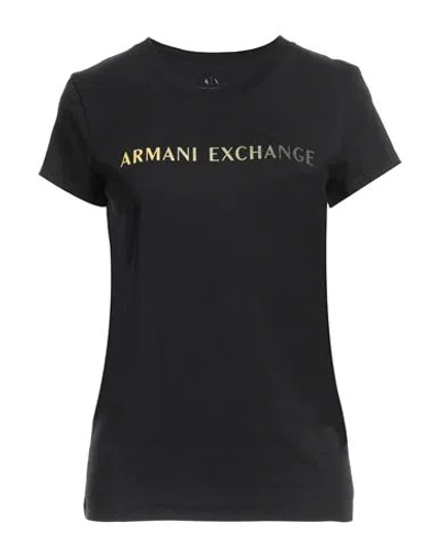 Armani Exchange Woman T-shirt Black Size M Cotton