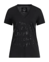 Armani Exchange Woman T-shirt Black Size M Cotton