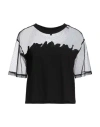 Armani Exchange Woman T-shirt Black Size M Cotton, Polyester