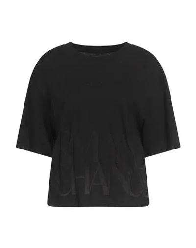 Armani Exchange Woman T-shirt Black Size M Cotton, Polyester