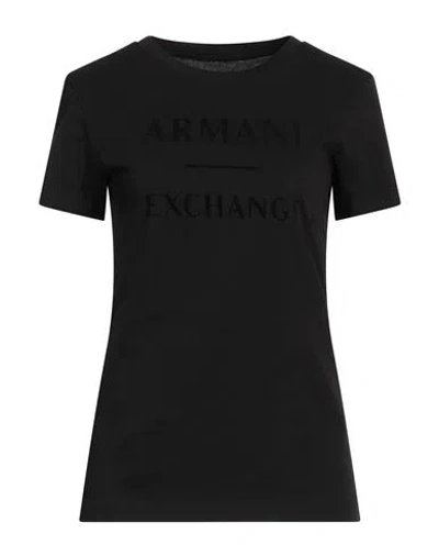 Armani Exchange Woman T-shirt Black Size Xs Cotton