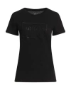 Armani Exchange Woman T-shirt Black Size S Cotton In Black