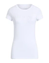 Armani Exchange Woman T-shirt Black Size Xs Cotton In White