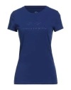 Armani Exchange Woman T-shirt Blue Size L Cotton, Elastane In Blue