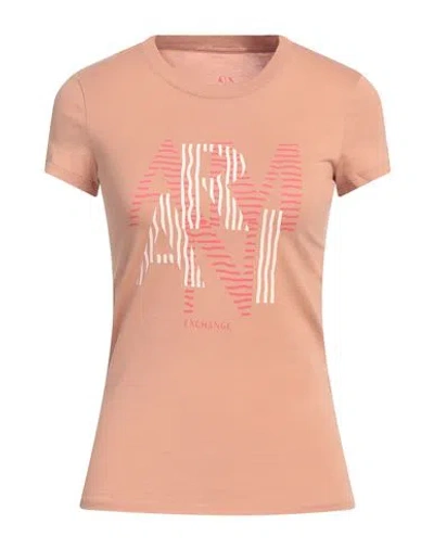 Armani Exchange Woman T-shirt Blush Size L Cotton In Pink