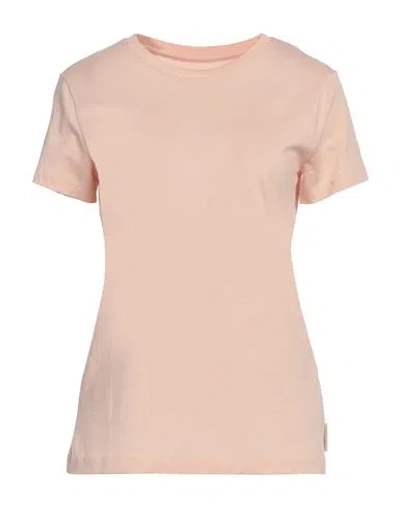 Armani Exchange Woman T-shirt Blush Size L Pima Cotton In Pink