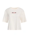 Armani Exchange Woman T-shirt Cream Size L Cotton In White