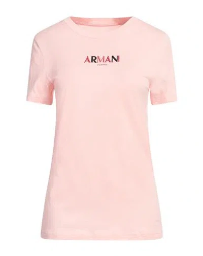 Armani Exchange Woman T-shirt Light Pink Size S Cotton