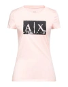 Armani Exchange Woman T-shirt Light Pink Size S Cotton