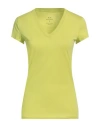 Armani Exchange Woman T-shirt Lime Green Size L Cotton In Green