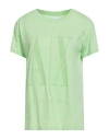Armani Exchange Woman T-shirt Lime Green Size M Cotton, Polyester